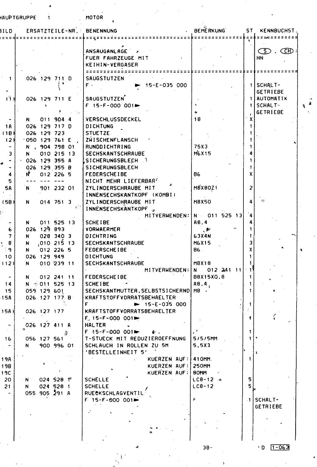 Vorschau Golf Cabrio  Mod. 84-93 Seite 214