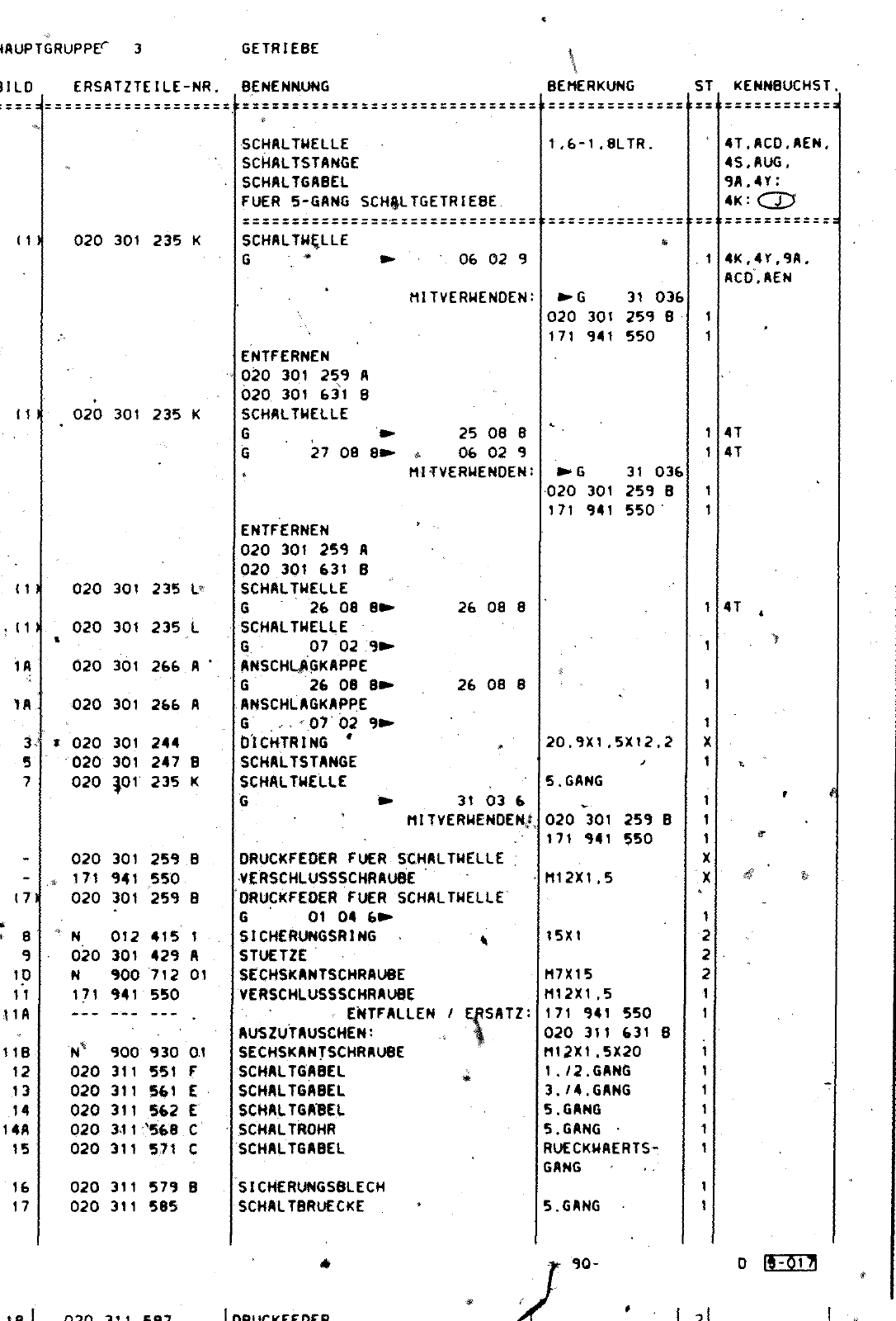 Vorschau Golf Cabrio  Mod. 84-93 Seite 380