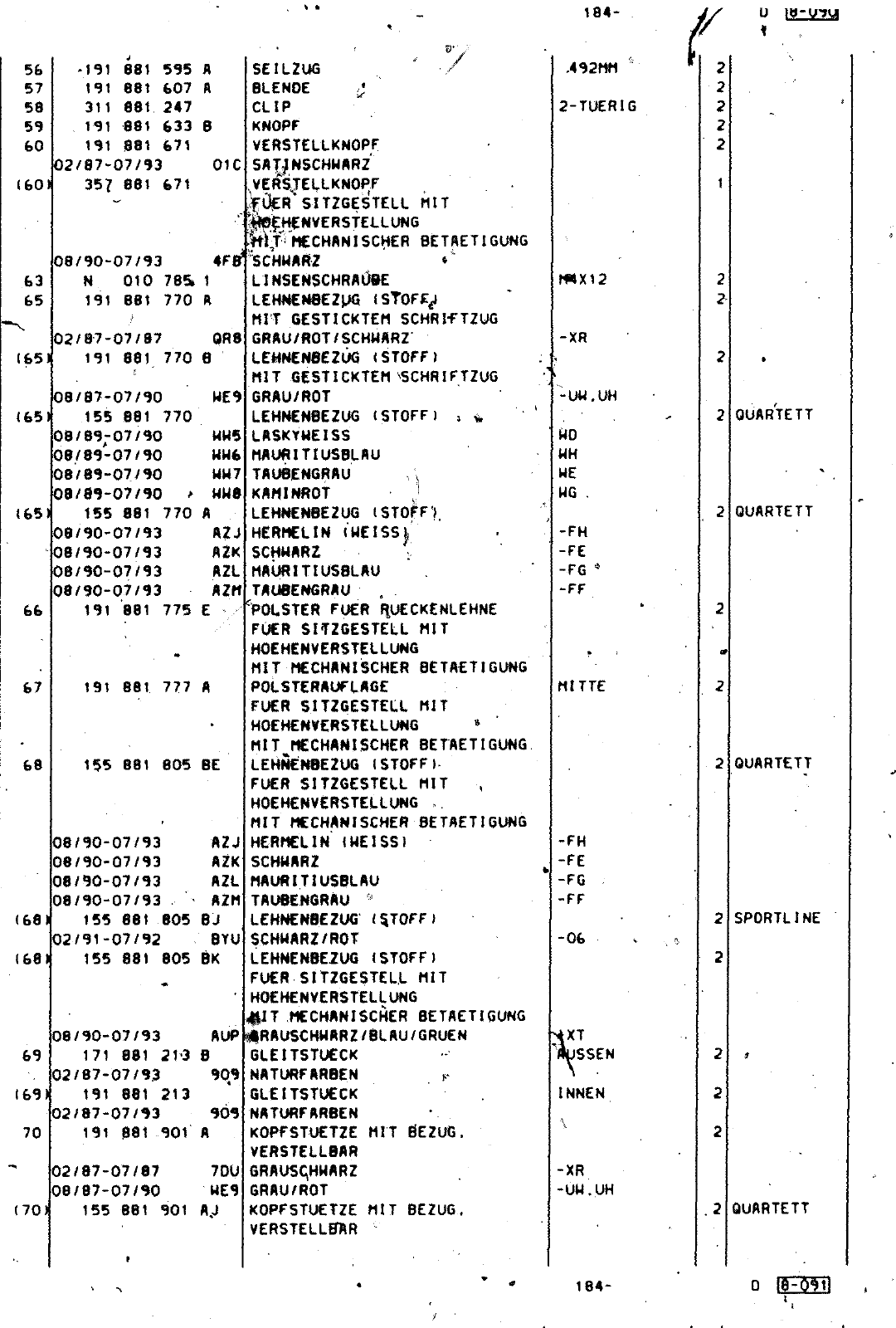 Vorschau Golf Cabrio  Mod. 84-93 Seite 716