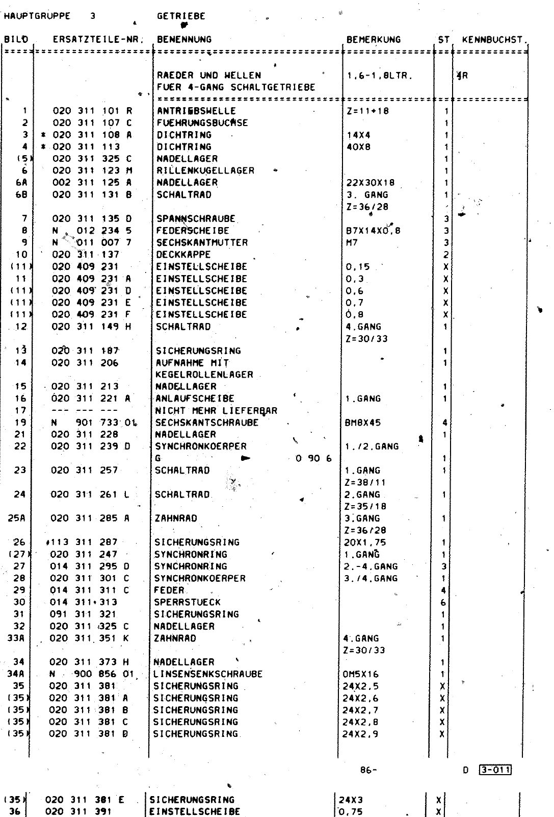 Vorschau Golf Cabrio  Mod. 84-93 Seite 368