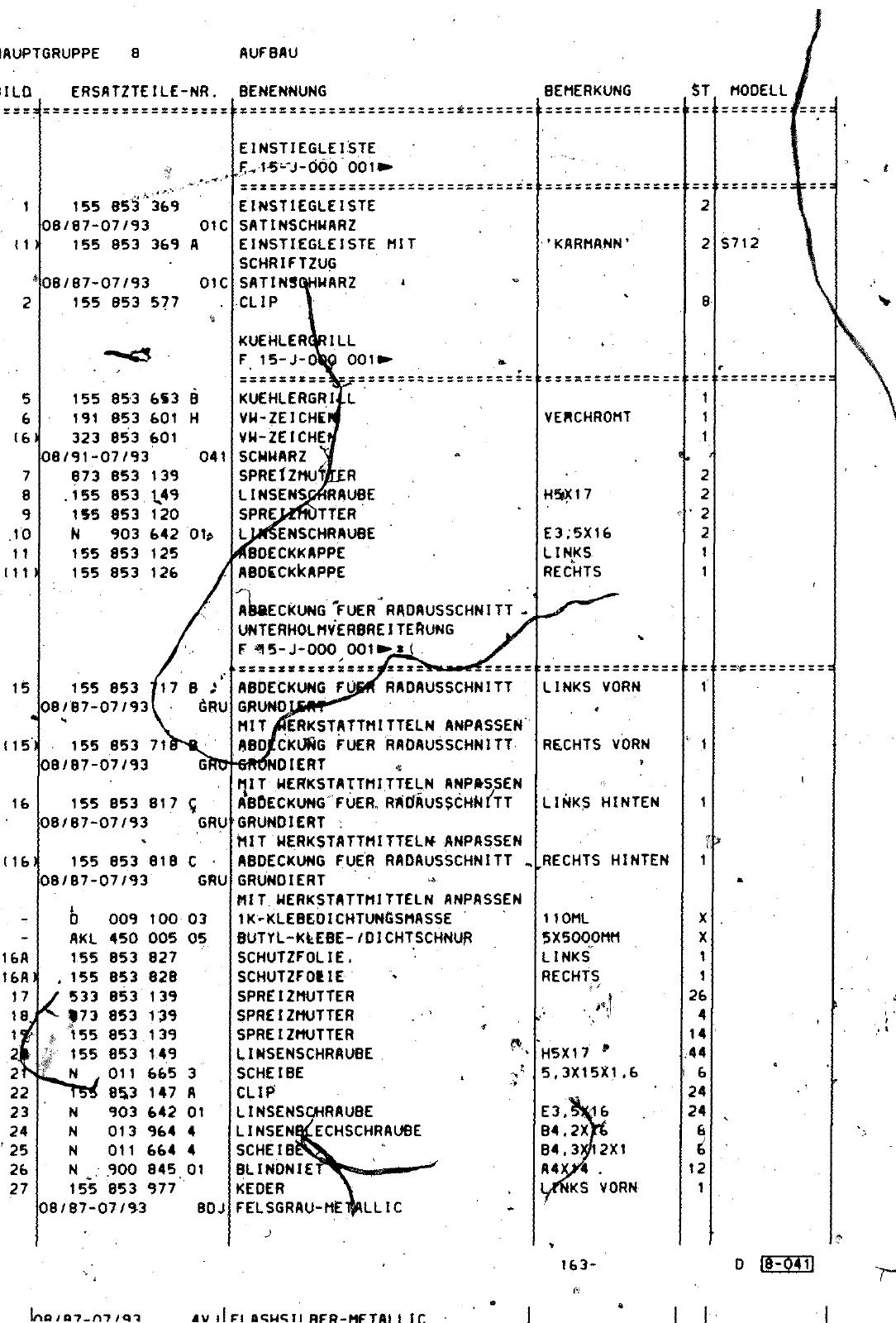 Vorschau Golf Cabrio  Mod. 84-93 Seite 616